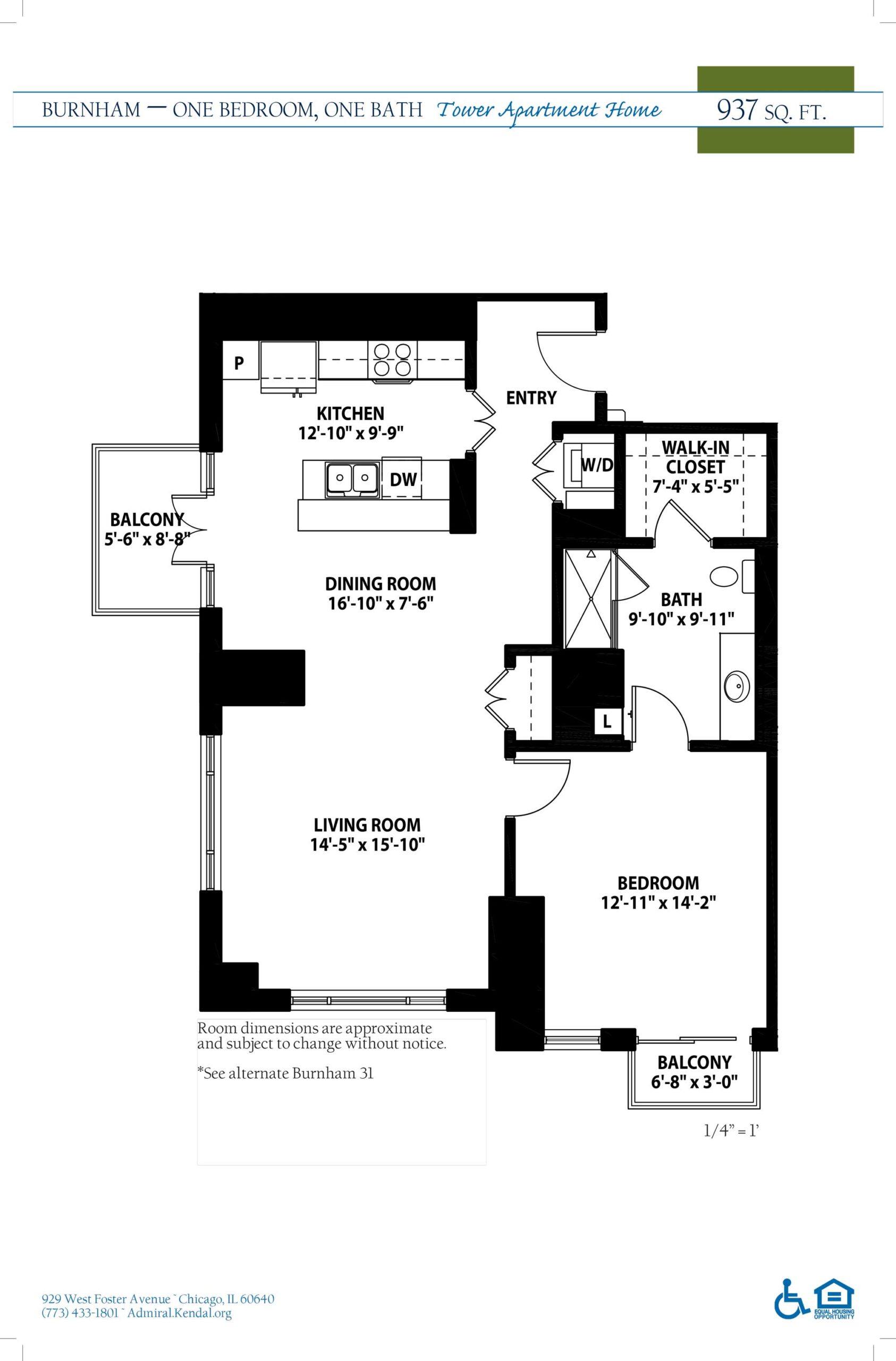 The Burnham apartment floor plan