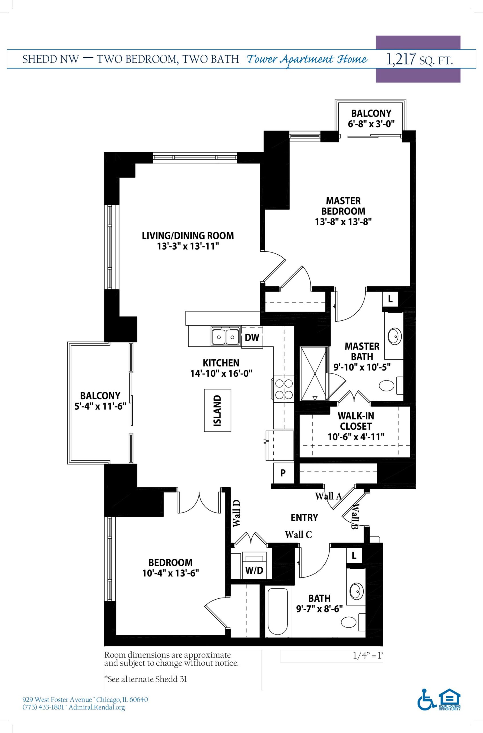 The Shedd apartment floor plan